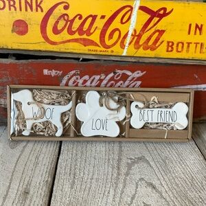 Set of 3 Rae Dunn Dog Themed Ornaments